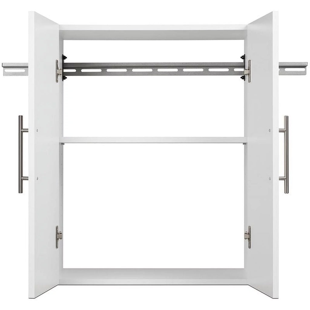 in Square Cabinet Set Mounted Home Garage Wall Piece 2 White