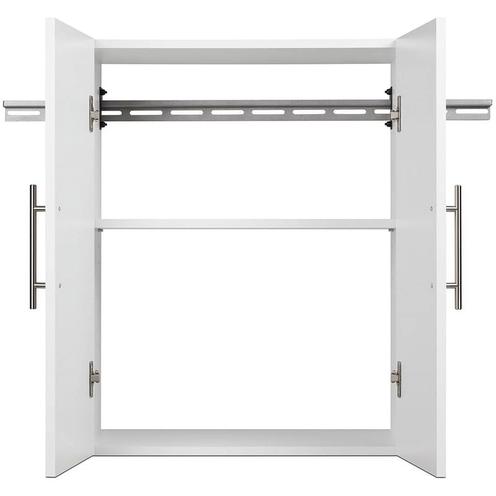 in Square Cabinet Set Mounted Home Garage Wall Piece 2 White