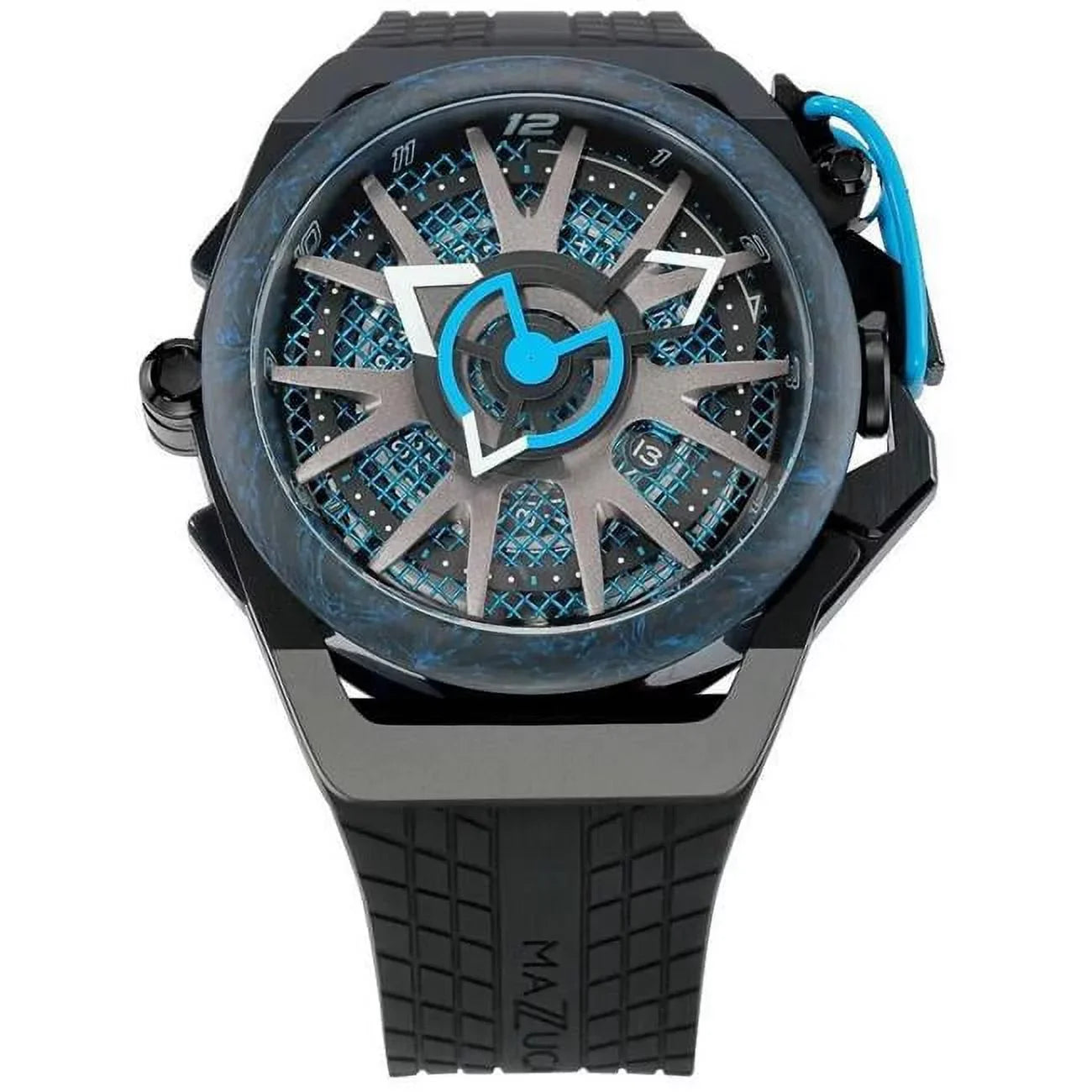 Men White Dial Mazzucato Twin for Adult Reversible Monza Automatic Watch Chronograph Rim -