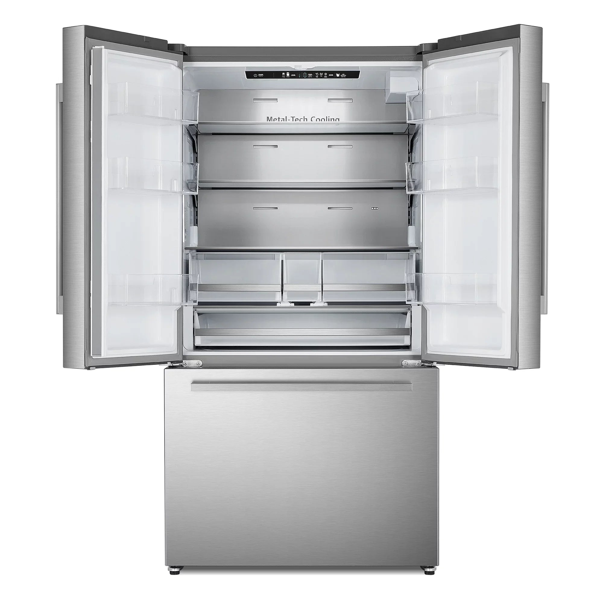 Stainless Steel Refrigerator Water 22.4 3-Door in French ft. Door cu. Dispenser