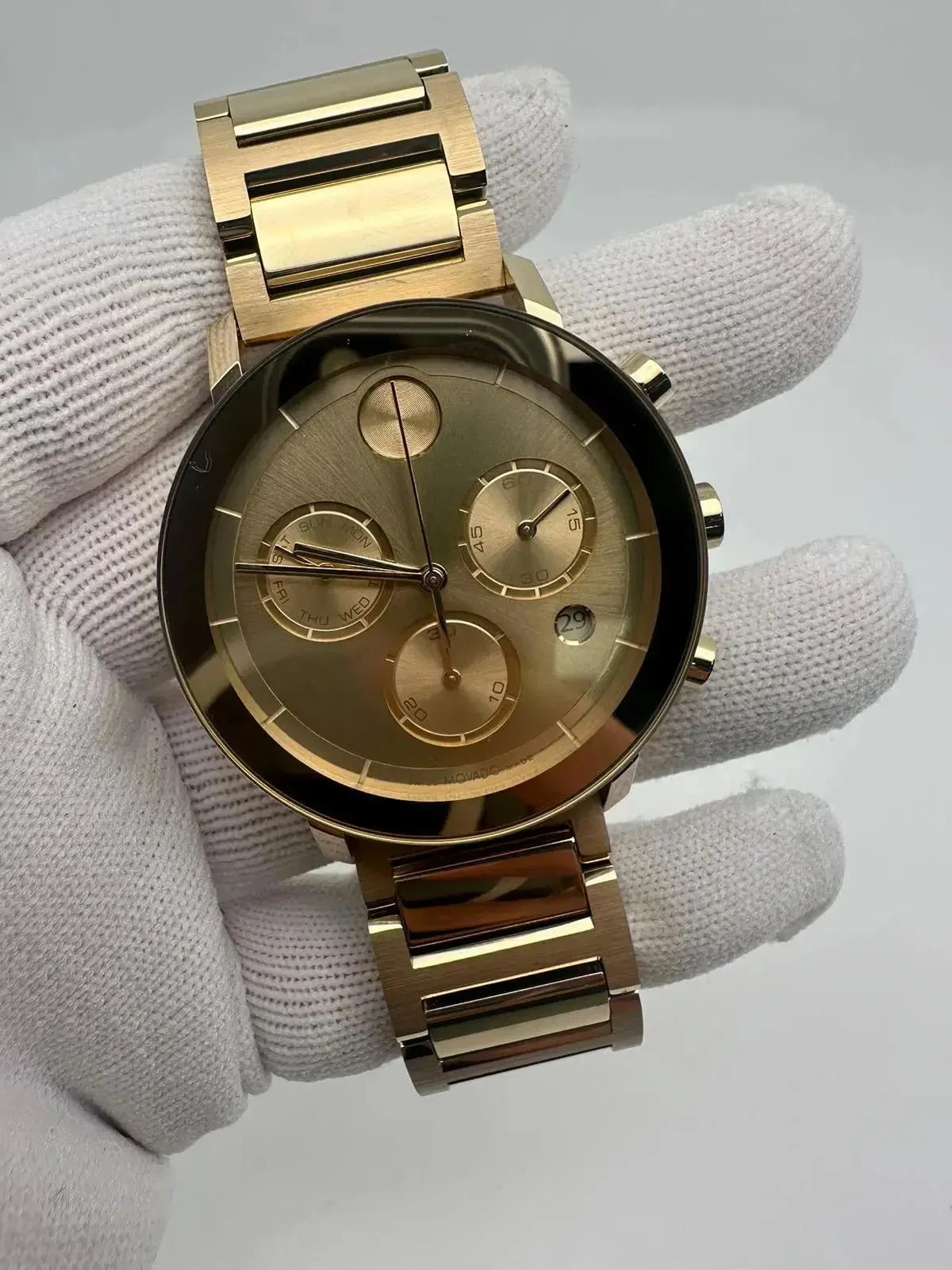 Steel Men Quartz Watch Movado Evolution (Good) Bold 42mm 3600811 Pre-owned