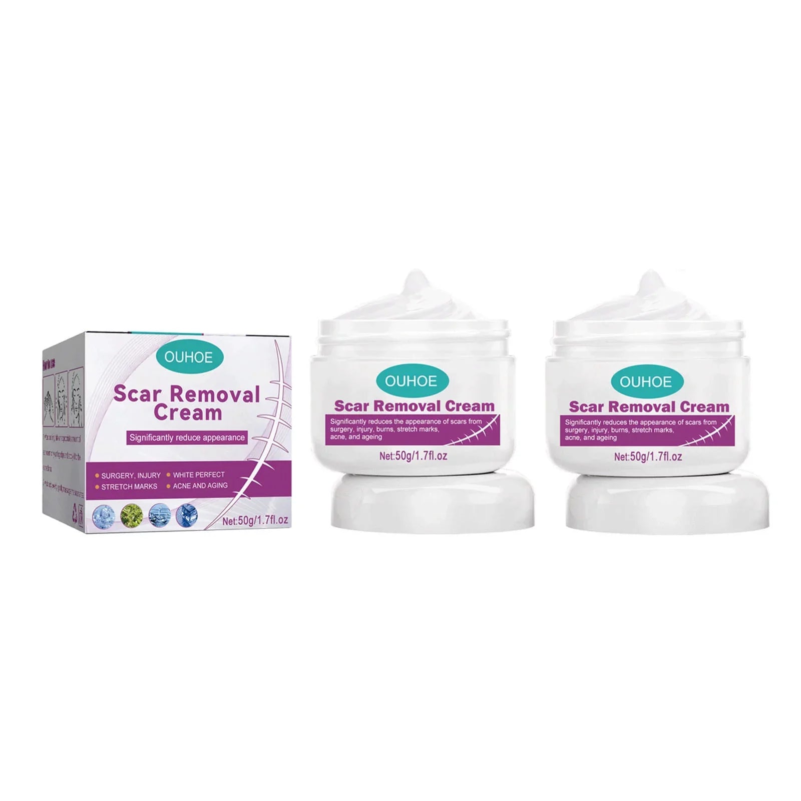 Scar Scar Removal Repair Scar Skin 50ml Repair Cream 2PCS and Cream Removal