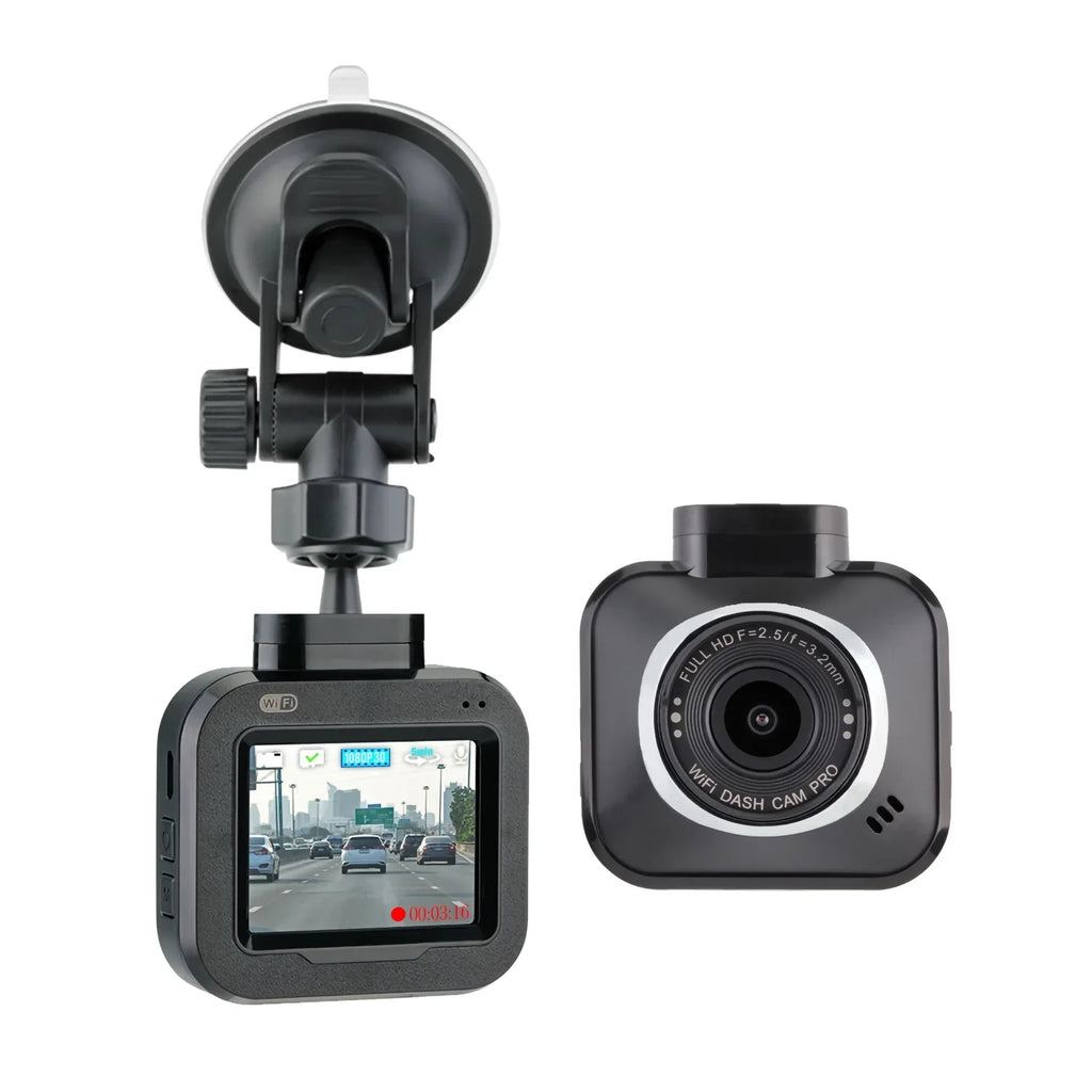 DashCam Car Wide and Full Loop Camera Recording - G-Sensor PRO Endless Angle HD Wi-Fi, 1080p Camera, with