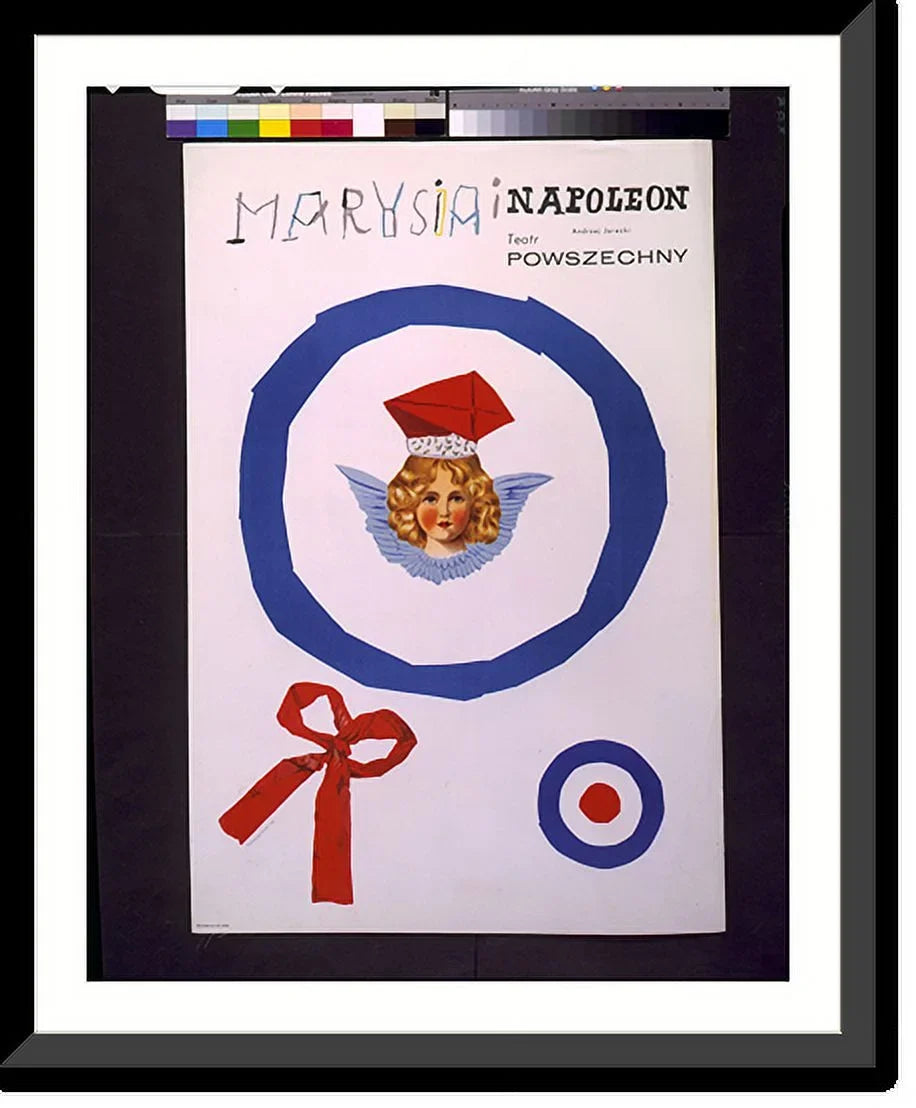 17-7/8" x Powszechny.Tomaszewski., Historic the] Jarecki 21-7/8" [by] i Andrzej Framed [at Napoleon Marysia Teatr Print,