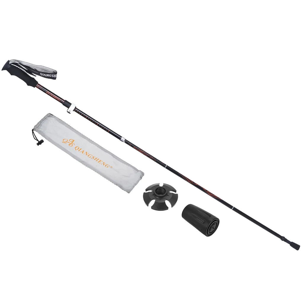 Poles, Hiking Telescopic Inch Collapsible Red Uxcell Pole Trekking 53