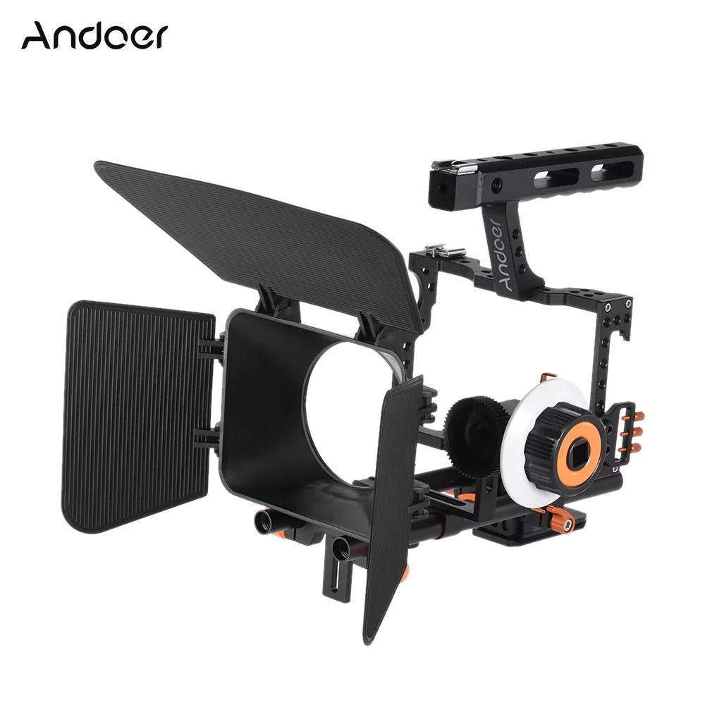 '+ + Aluminum Camera Camera Video Video Cage,Handle Alloy Alloy + Film + Aluminum Camera 15mm Alloy A7s/a7/a7r/a7rii/a7sii/a7iv Box Andoer 15mm Handle + W/matte Camera Box Kit + + Rod C500 + Handle