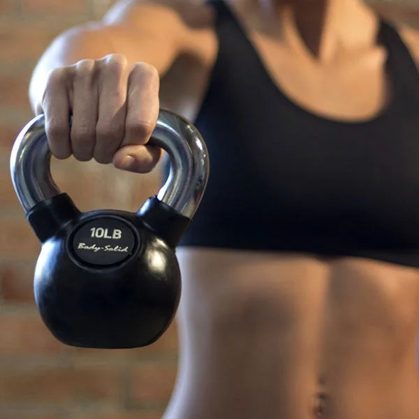 Pounds Body-Solid Chrome Rubber 5-80 Kettlebells (75) Coat