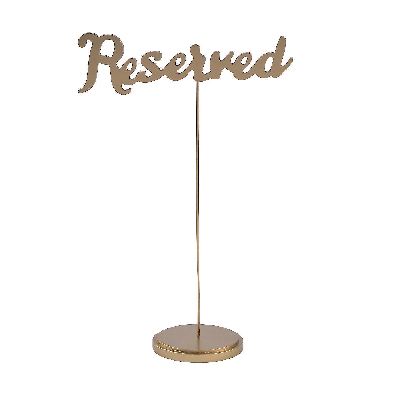 Reserved Supplies Table Calligraphy Gold 6 Signs Party - Pieces -