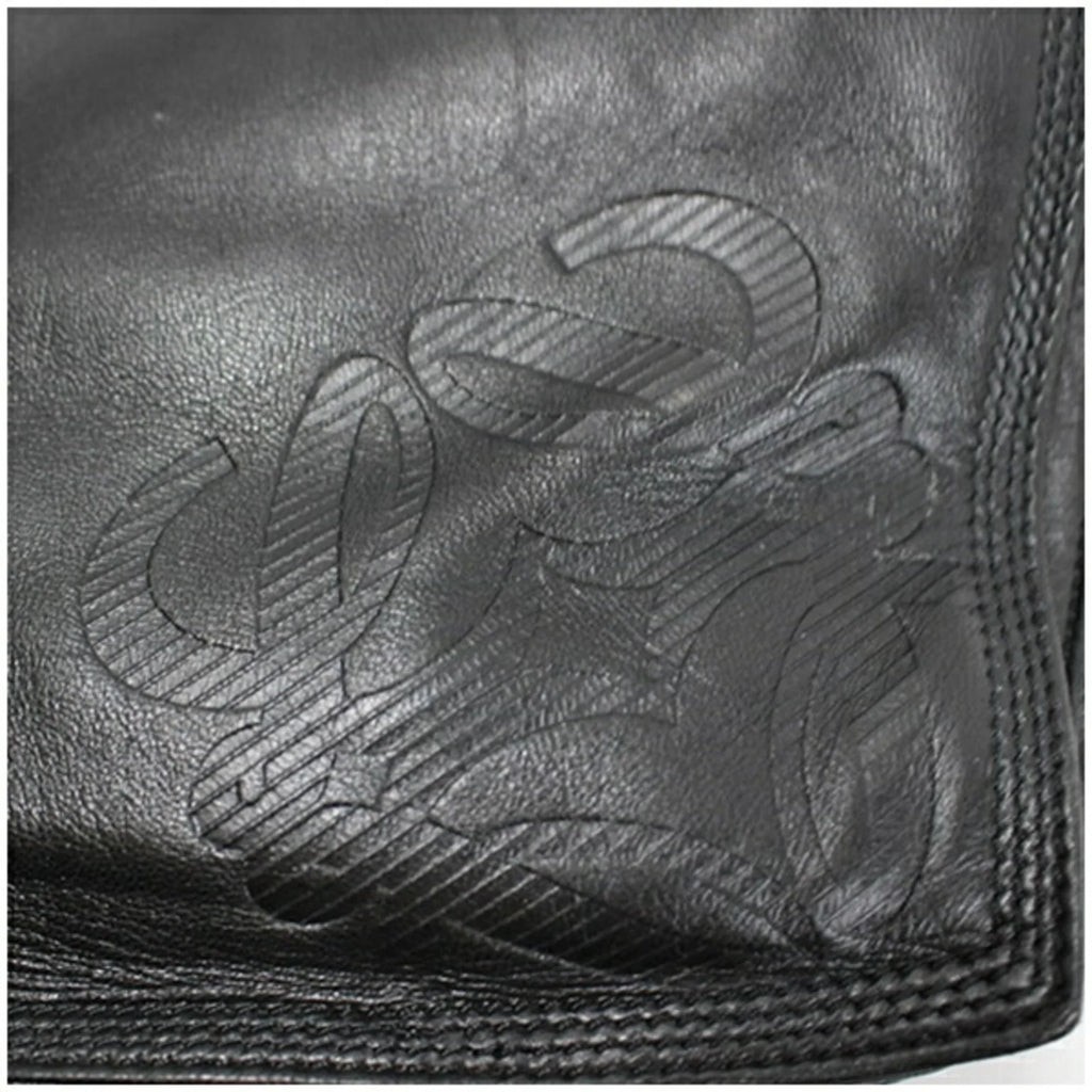 Anagram LOEWE Shoulder Pre-Owned Black Soft Women's (Fair) Leather Bag