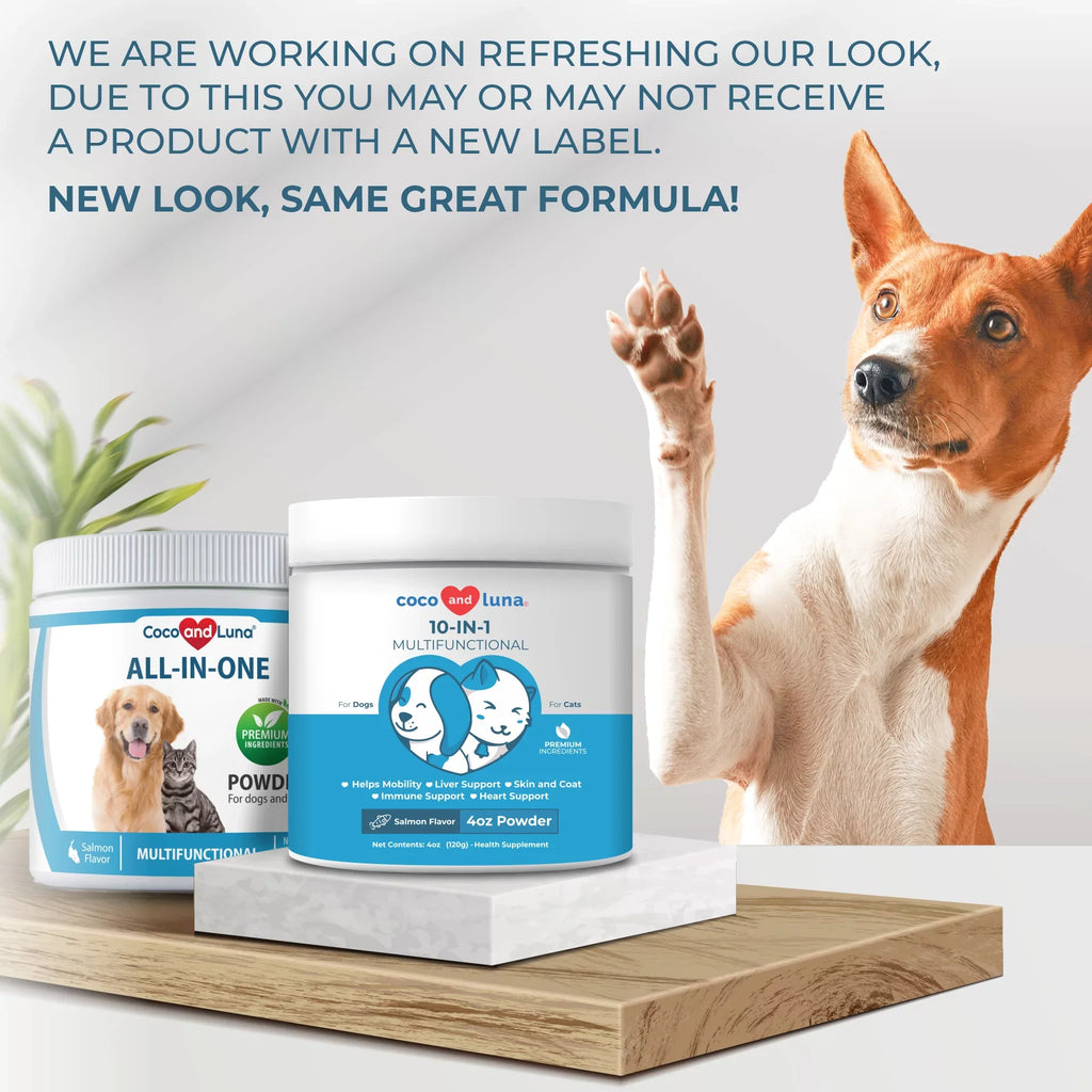 4oz Coco for Cats in (120g) Multivitamin - Powder and Luna 10 Dogs and 1