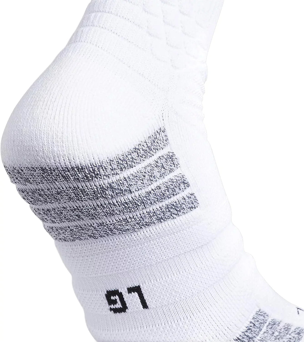 (1-Pair) 365 Unisex-Adult Creator Basketball adidas Socks X-Large Crew White/Black