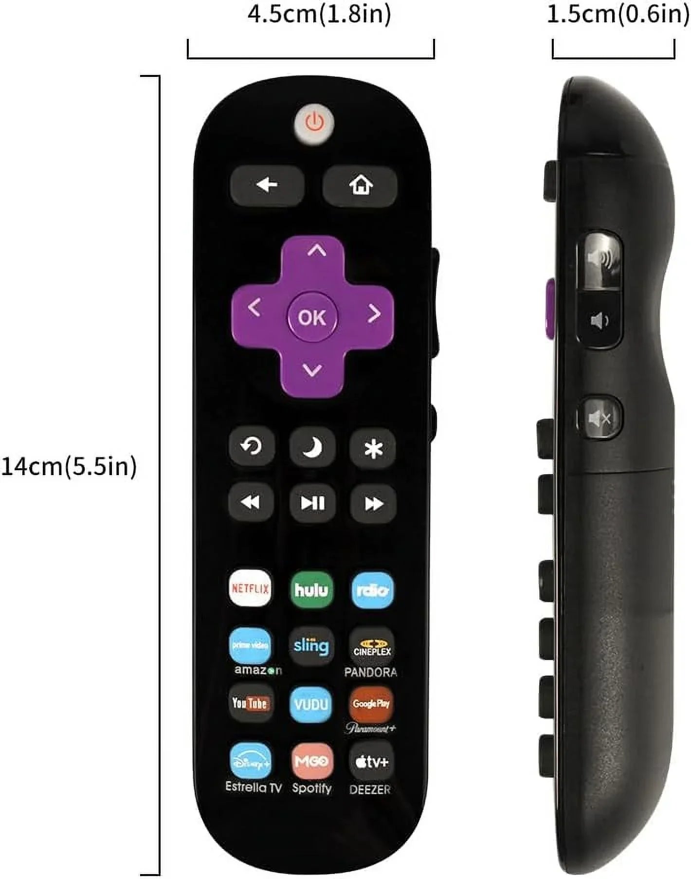 TV/Philips Applicable Roku Replace TV/Hisense TCL Universal of TV/Sharp TV/Onn Pack 2 Remote for TV/Westinghouse