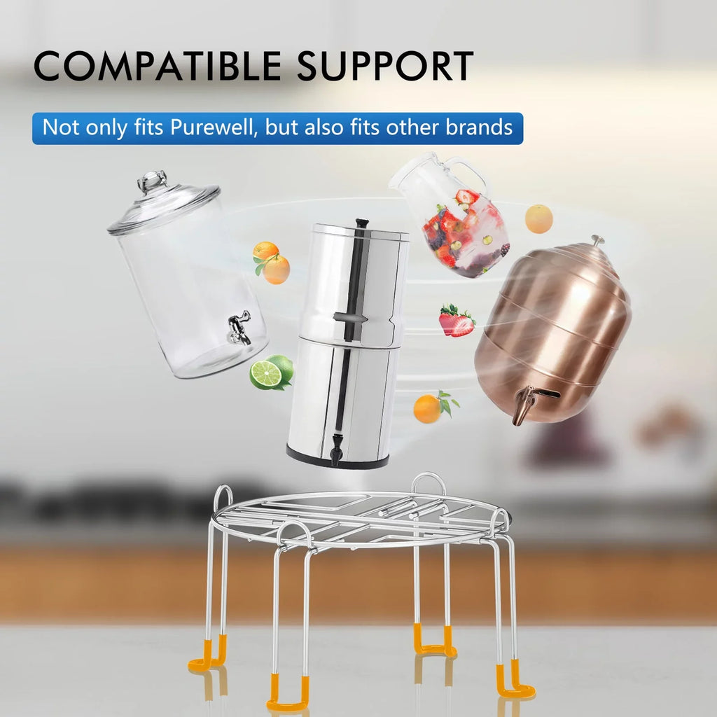 Fed 6 Replacement Stainless Inch Stand x Countertop Gravity Detachable Stand Dispenser Filter 9.5 Filter Anself Steel Bucket for