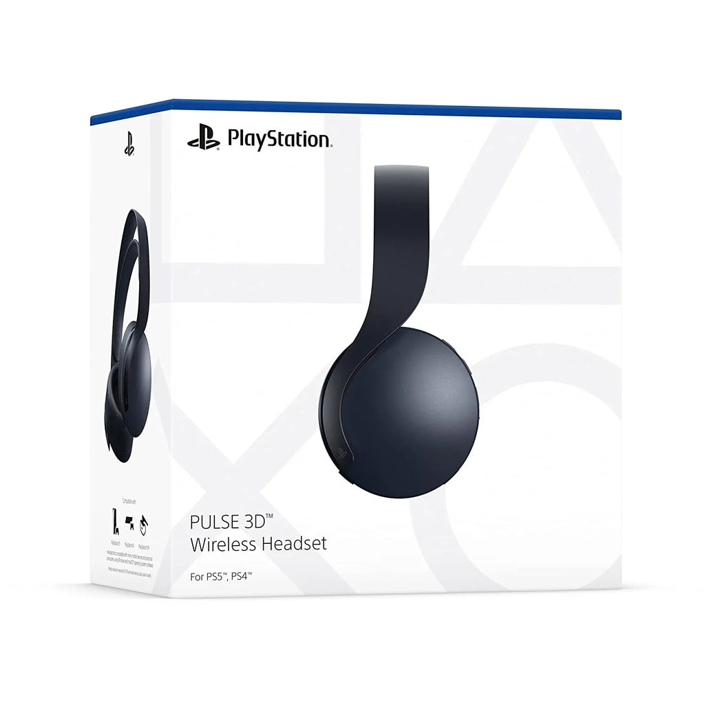Black Sony Console and PS5 Pulse Headset Bundle Version Disc 3D Playstation 5
