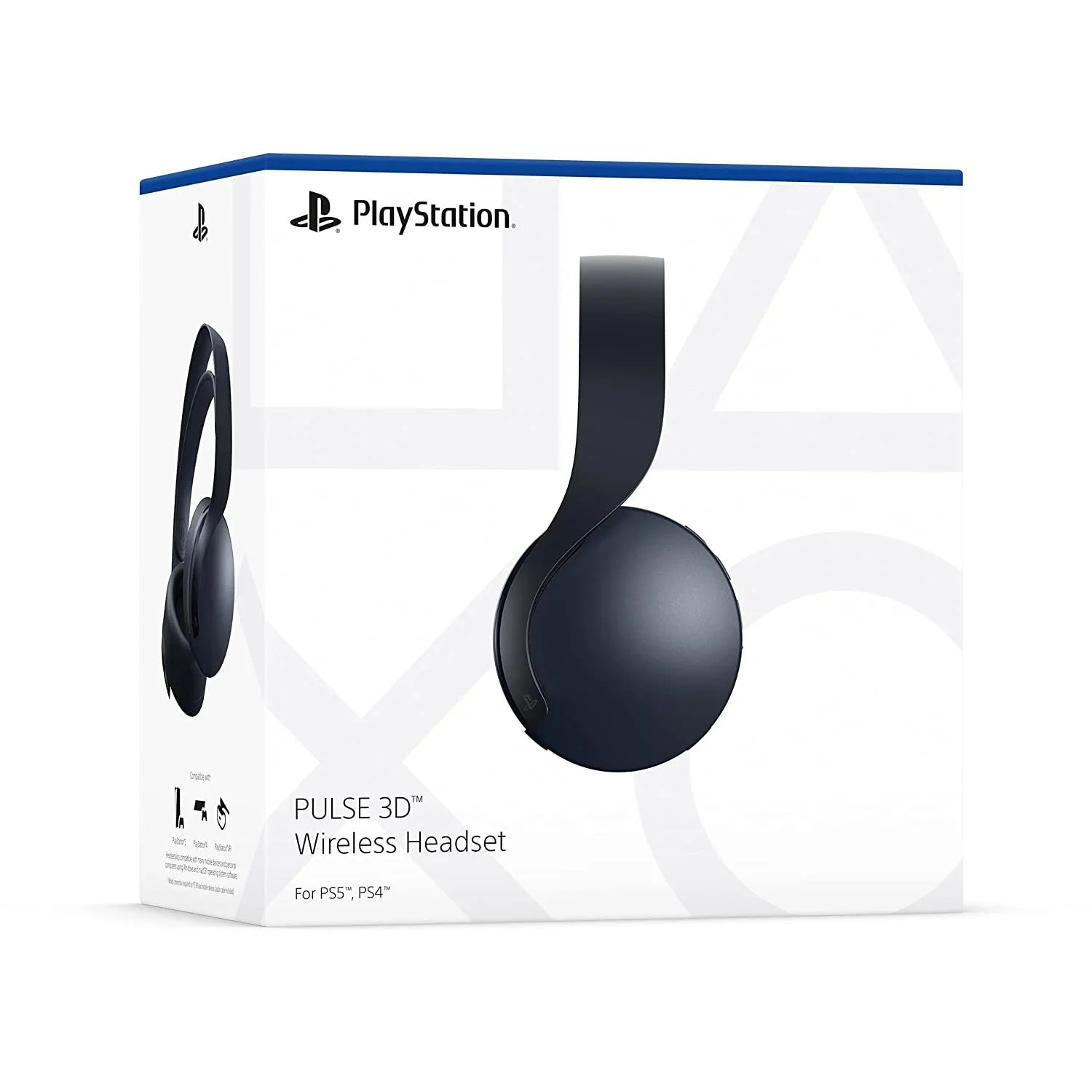 Black Sony Console and PS5 Pulse Headset Bundle Version Disc 3D Playstation 5