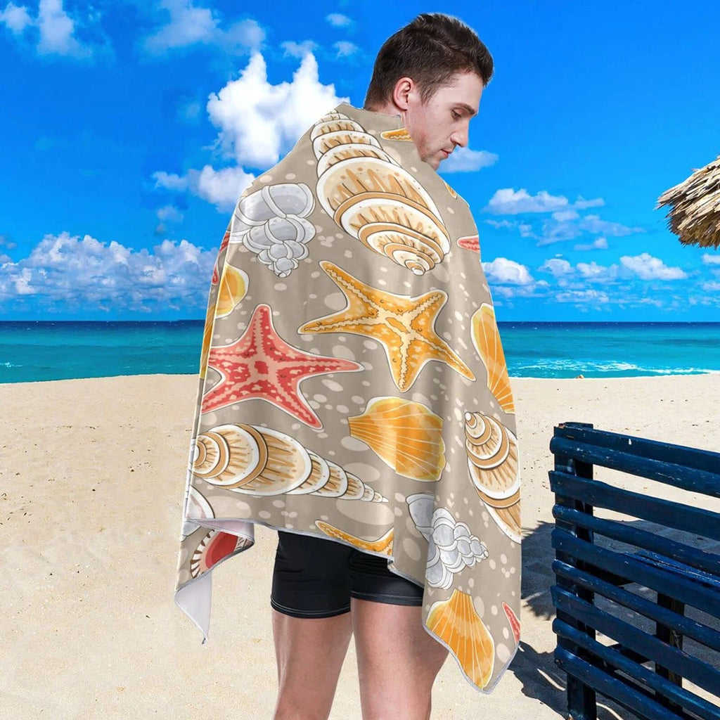 Swimming - Quick Towel Oversized Dry Compact - Holiday#2 Travel Camping Lightweight Beach Towels Absorbent Super for Seashells Bestwell Towel
