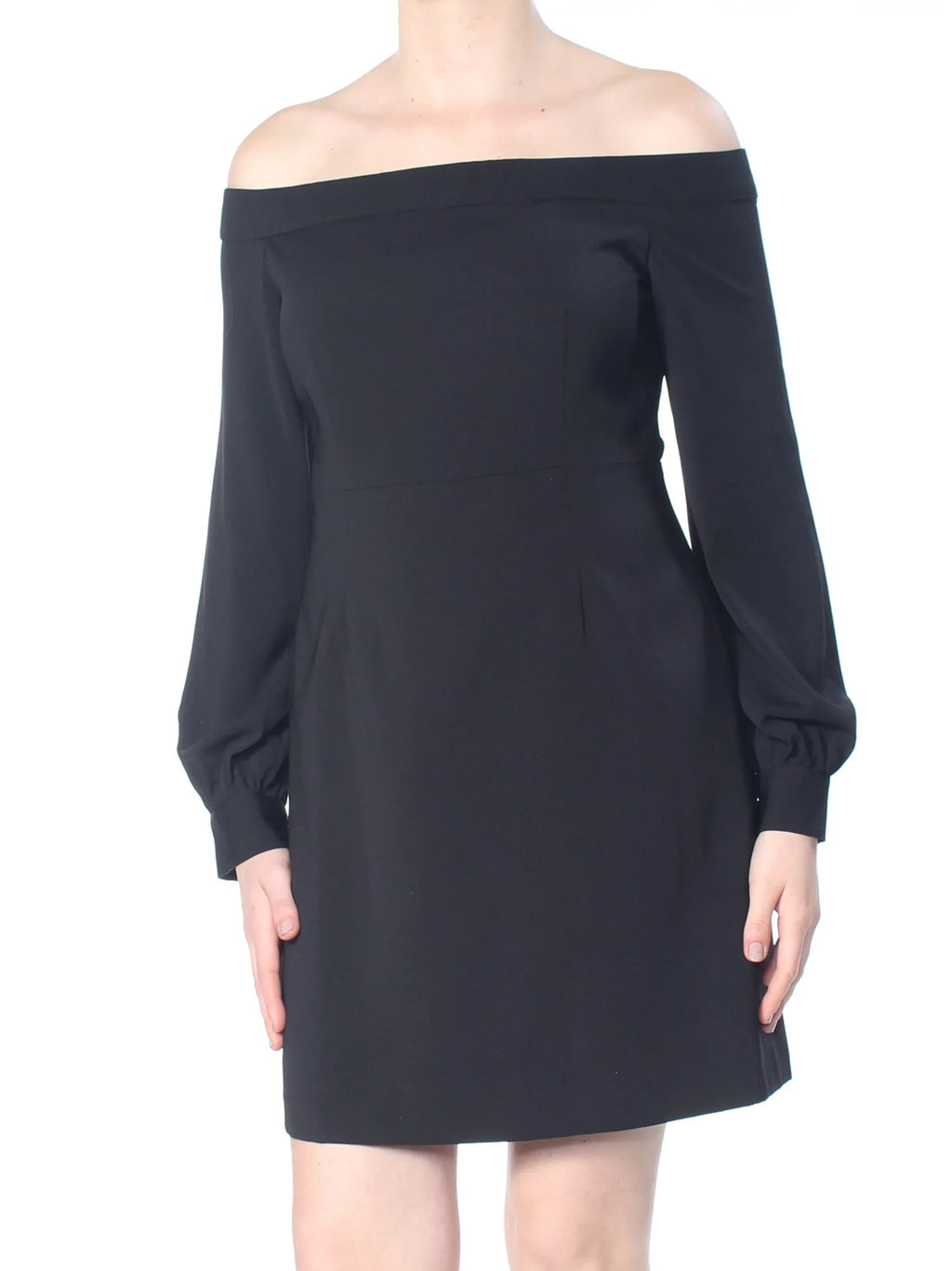 Black Zippered Off $298 Sheath Darted 8 JILL Dress STUART Womens Shoulder B+B