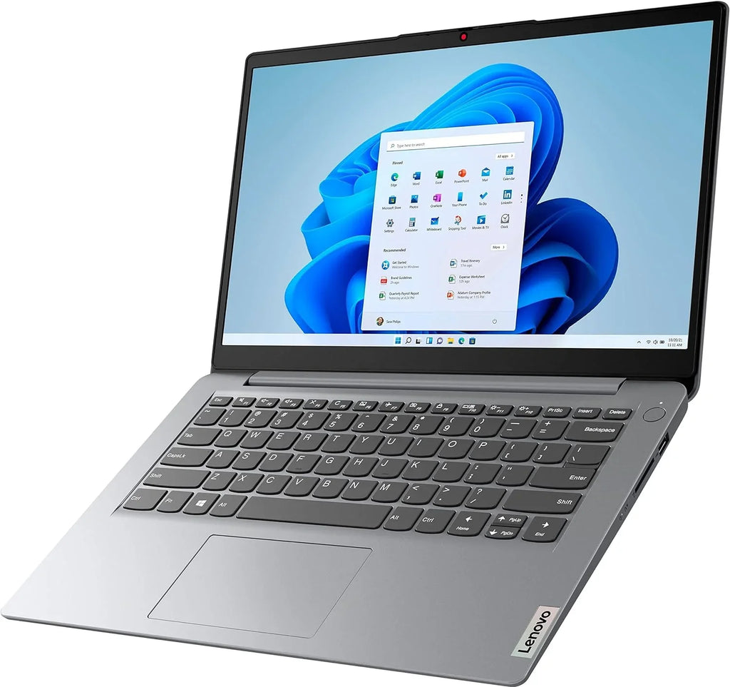 Intel 11 Laptop Pentium RAM, eMMC Cloud 6, IdeaPad Windows 64GB Grey, Silver N5030 Processor, Bluetooth 128GB DDR4 4GB Lenovo 365, S 1i 14" Office WiFi Card, SD + Computer, 5.1, 1-Year