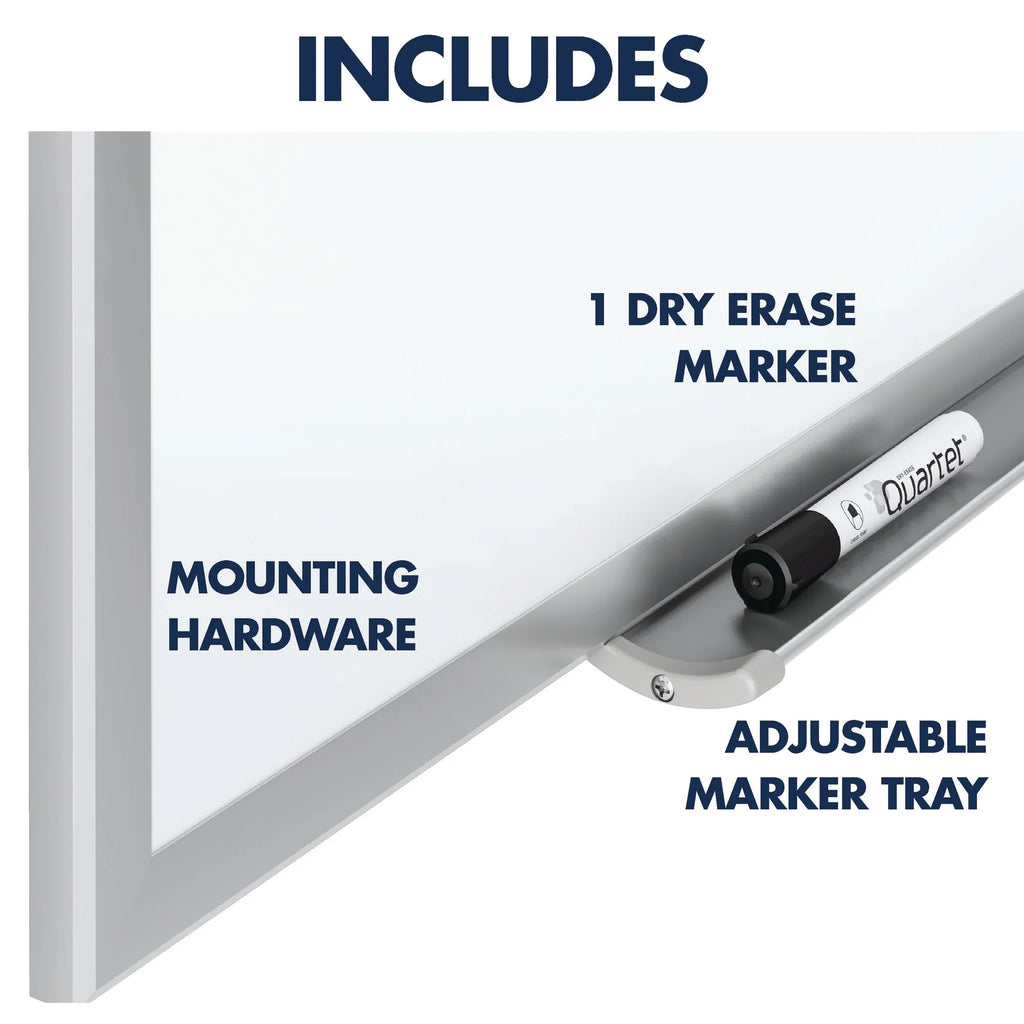 Board, Aluminum Nano-Clean x Magnetic Quartet 2'), (3' Dry-Erase x 36" Silver Classic 24" Frame