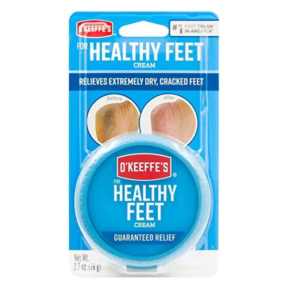 oz, Jar, O'Keeffes Healthy for Pack 6 Cream Feet 2.7