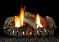 VF/V NG Manual Aged with Oak 24" Stacked Slope Logset Burner, Glaze
