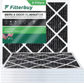 AC 25x25x1 MERV Filters 8 HVAC Furnace Air (6-Pack) Filterbuy Odor Carbon Pleated Activated with Eliminator