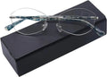 Glasses Reading Light Women Clear Blue Rimless Computer Designer Lens 2.5 UV400 Readers Ladies AQWANO Blocking Fashion Protect Frame,