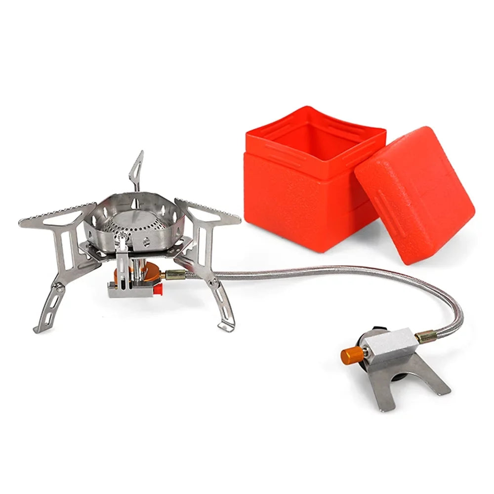 Stove with Control Adjustable Heat Backpacking Camping Stove Windshield, 3500W Alloy Portable Aluminum
