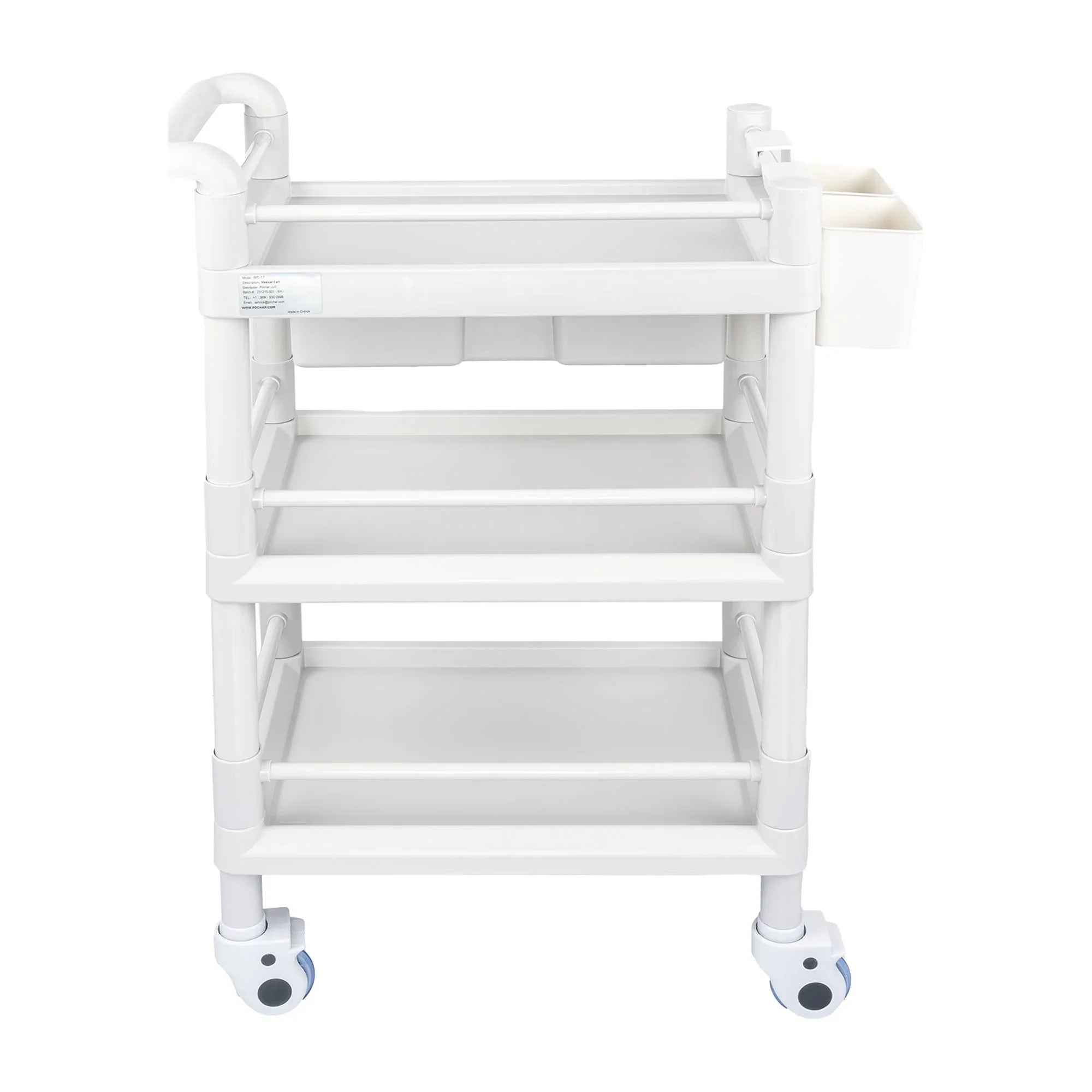 Salon Tier Trolley Buckets Lbs Beauty 3 Dental Mobile Trolley 360¡ãRotate Hospital Medical Wheels Clinic Spacious 500 Cart Medical Rolling Dirt Utility with Drawers Cart for Heavy Duty