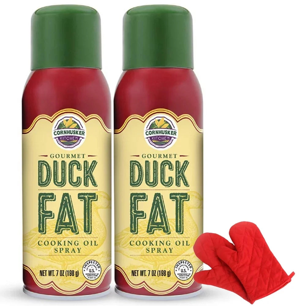 Duck Red Cooking Heat Kitchen with Fat Oil Bundle Pack Mitt Oven Deco Cornhusker Pair Resistant of Spray Chef 2 Gourmet