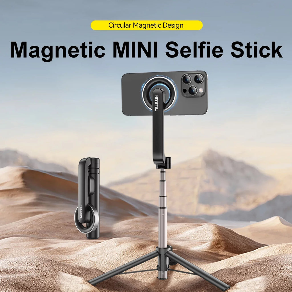 Magnetic Remote Stick inch Selfie Tripod, TELESIN Rotation , with Control 27.1 for