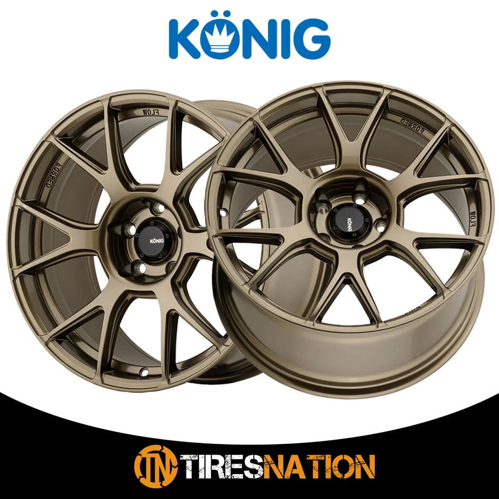 17x8 56BZ 4x100 Gloss Konig Bronze Wheel (45mm) Ampliform