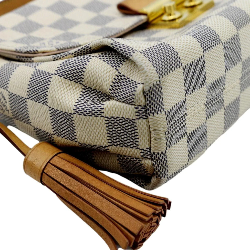 Satchel Damier White Crossbody Azur VUITTON LOUIS Pre-owned Croisette Bag