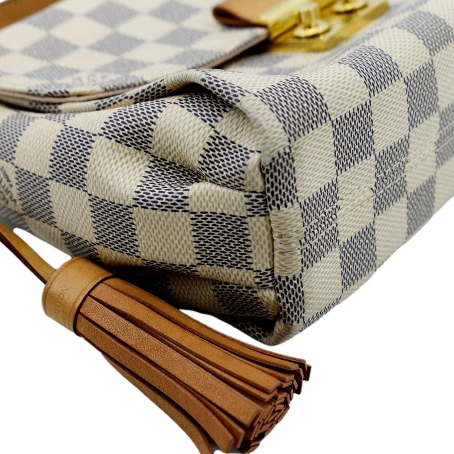 Satchel Damier White Crossbody Azur VUITTON LOUIS Pre-owned Croisette Bag