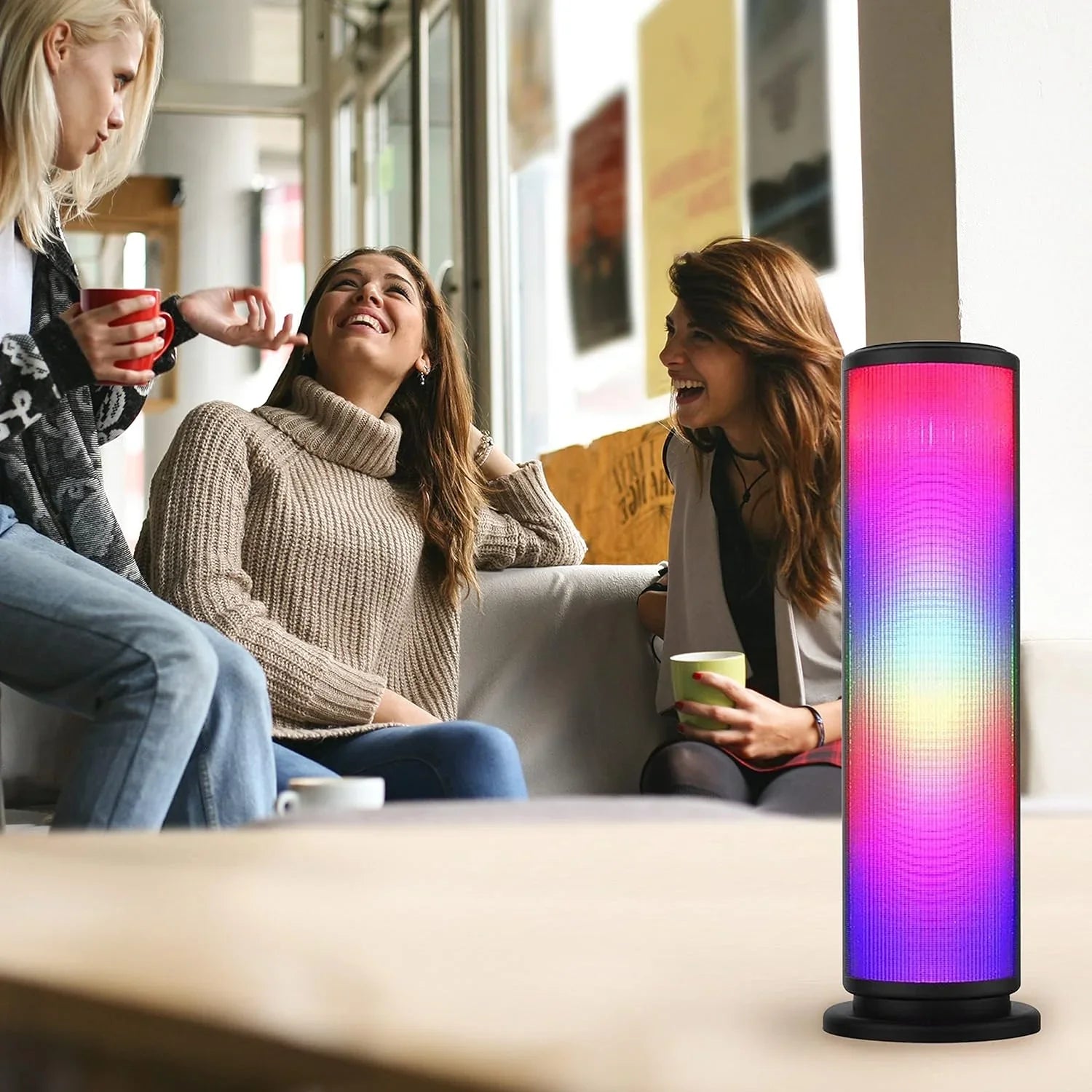 Outdoor Changing Pulsating Speaker Party Lights, with Tower Portable Speaker Color