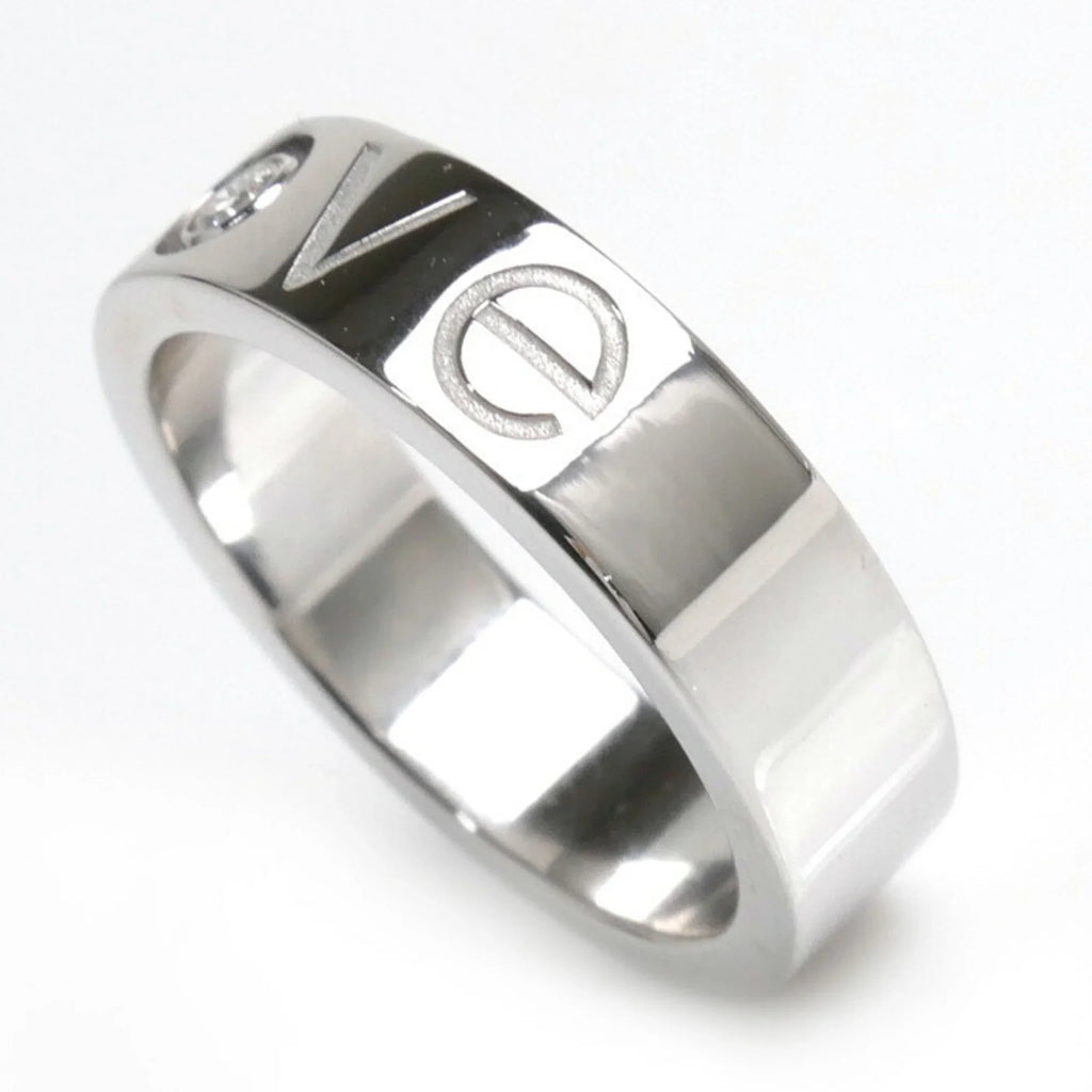 K18WG Love (Good) 1P Size Pre-Owned Gold Cartier Women's Edition Ring CARTIER 2006 55 14.5 9.8g White Diamond Limited