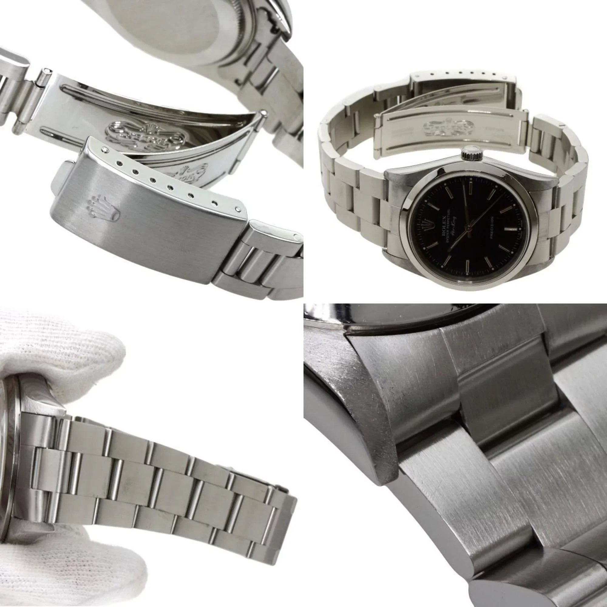Steel ROLEX Pre-Owned Rolex (Good) Air Watch King Men's 14000M Stainless SS