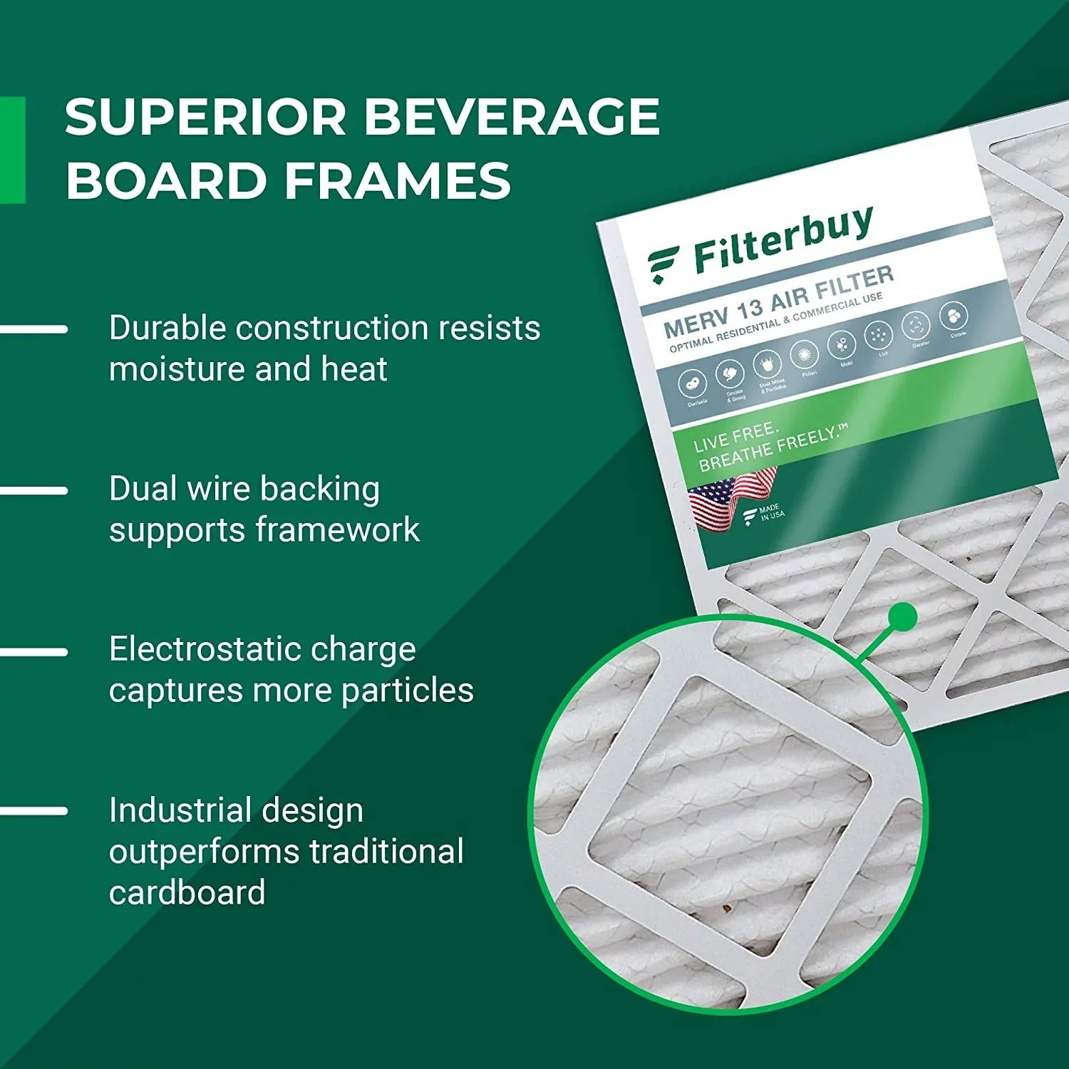 13 18x25x2 AC Air Filters Furnace Filterbuy HVAC Pleated (6-Pack) MERV