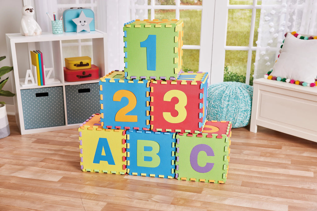 Puzzle with Playmat, 12m+ ABC Foam for Kidoozie Bag or & Playmat Preschooler, Storage Toddler 123 Ages