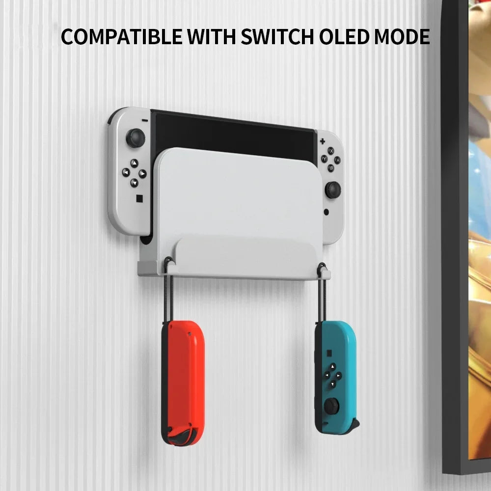 Accessories Switch Nintendo Con Store Console for OLED TV-White OLED, with Mount and Joy Mount Stand Behind Kit or Wall Shelf Switch Safely Metal Wall Switch Near Hanger,