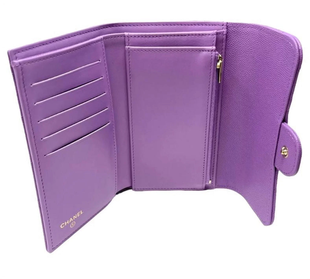 Purple Wallet NEW Bag Chanel Clutch Long Leather Quilted