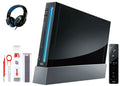 Pre-Owned Nintendo AXTION Wii Gaming Bundle Cleaning New) BOLT + Kit Console Black Like Headset (Refurbished:
