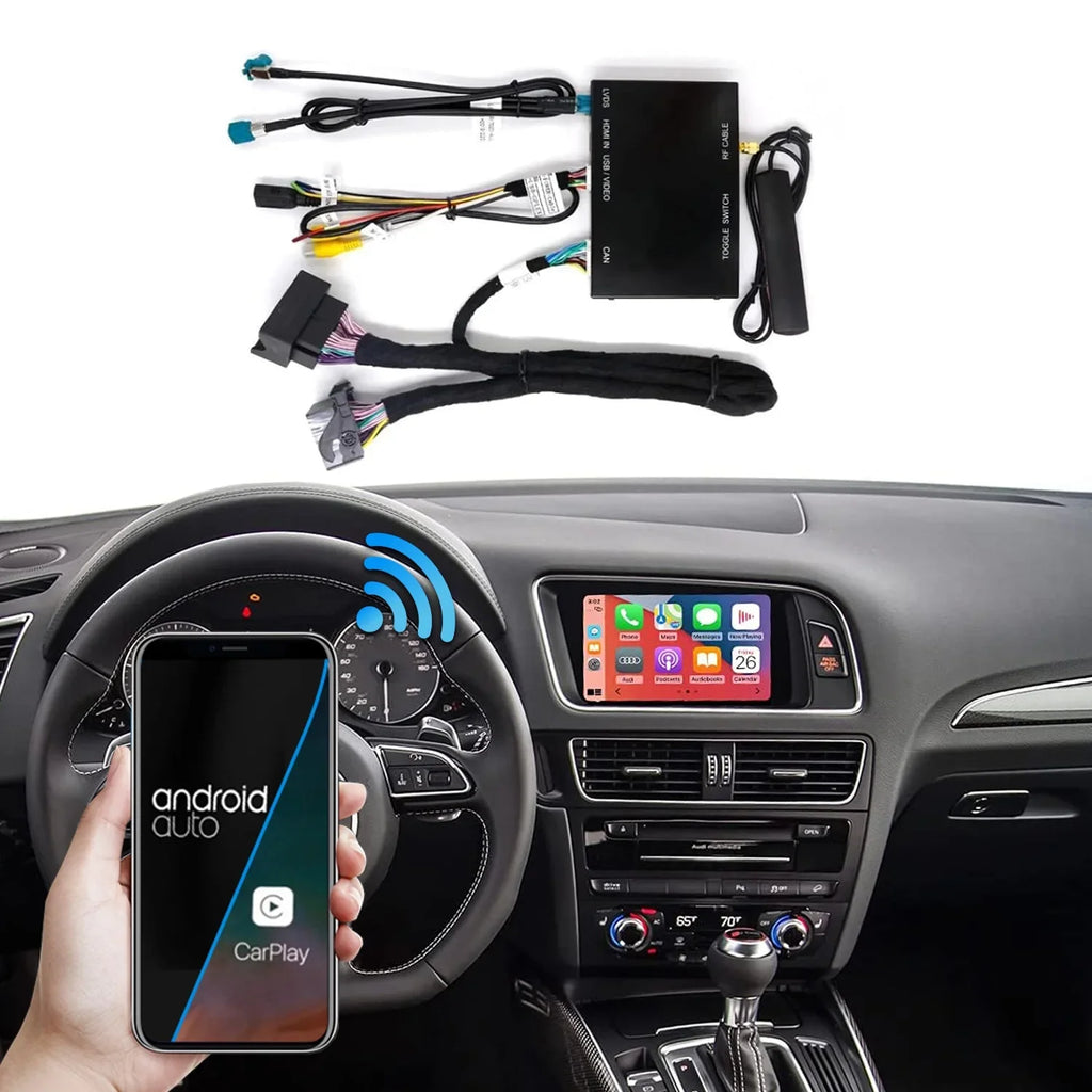 for 2008-2015 Retrofit RS4 Audi Q5 Kit,Mirrorlink,Siri,Navigation,YouTube,Original Wireless 3GMMI Ninetom A4 Support Auto Carplay Control,Camera Android A5 S5 S4 System,Carplay RS5