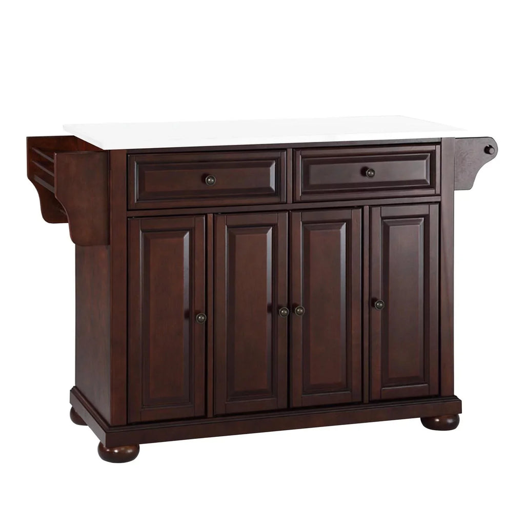 Country Kitchen Cottage Full Top Stone Size Maykoosh Black/White Island/Cart