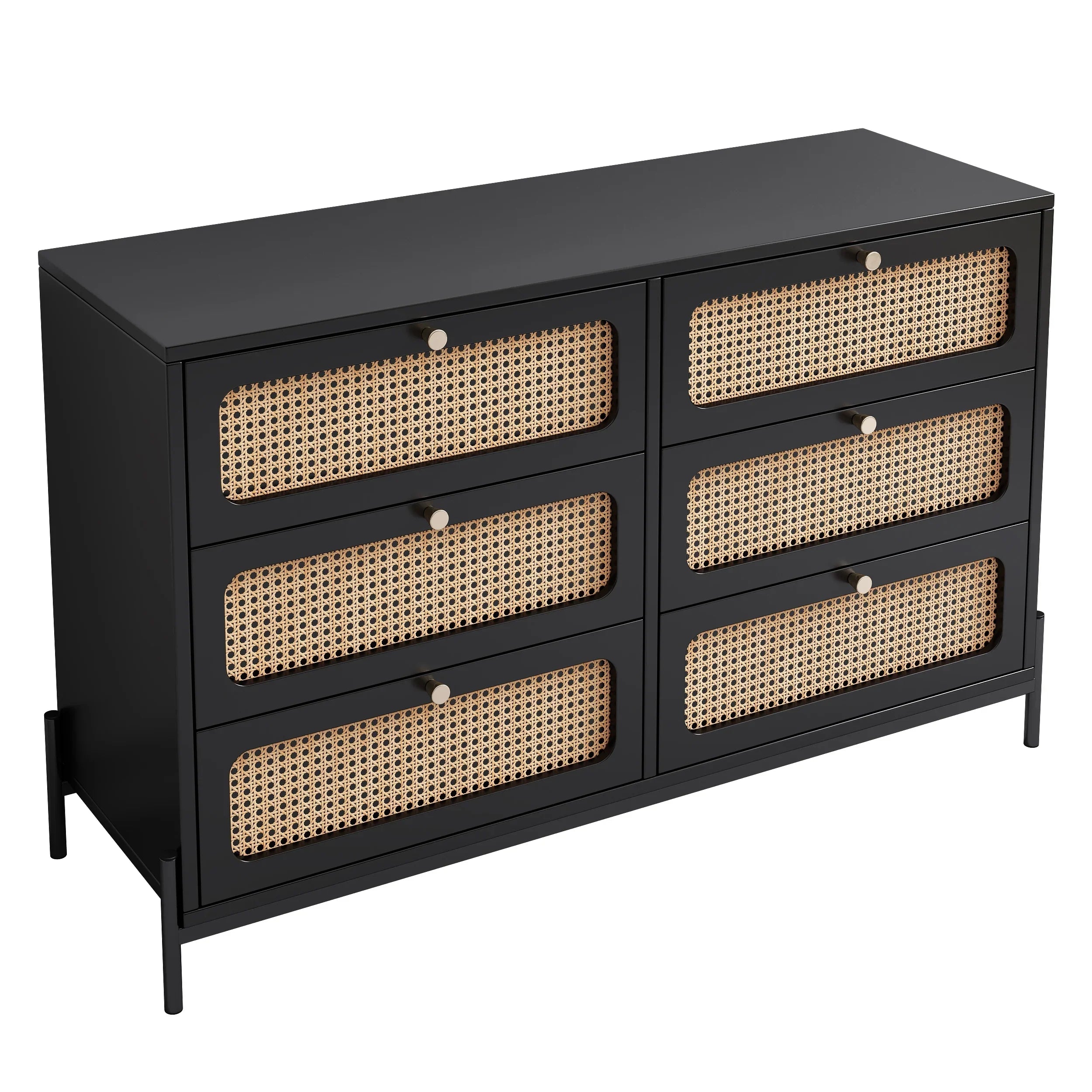 Modern Wood 3 6 Chest Tier Fresco Living Room, Bedroom, Black Drawer, Entryway, Wide of Al with Storage Accent Drawers, Dresser Cabinet for
