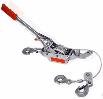 Hand Hoist 4 Power Winch Tool Along Cable 3 Pull Ton Puller Come Hook Comealong
