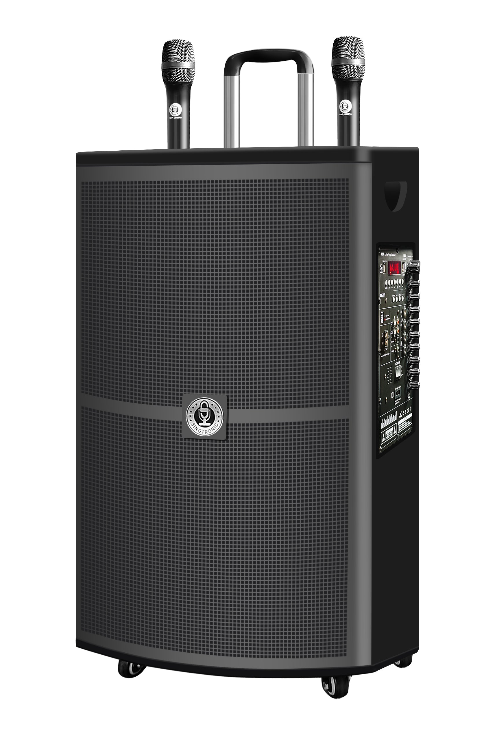 BT-1500DSP Mic. Singtronic UHF With Wireless Professional Karaoke Speaker 15" Rechargeable 2 DSP