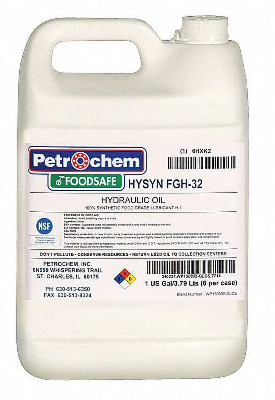 HYSN Hydraulic Petrochem Grade,1gal,ISO Oil,Food FGH-32-001 Syn 32