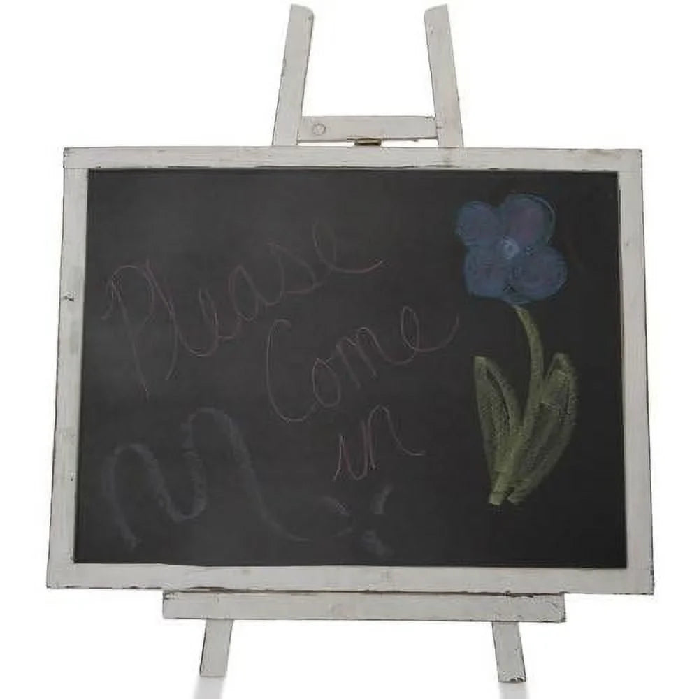 Easel, Wooden With White Chalkboard Worn