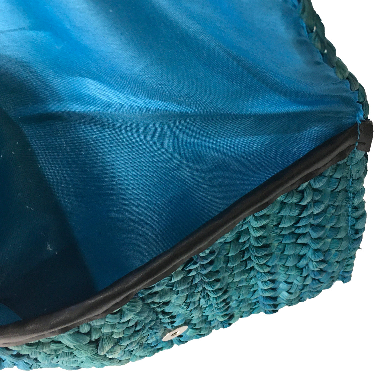 Envelope Eliza Blue Clutch, Culture Crochet Fashion Straw Ocean